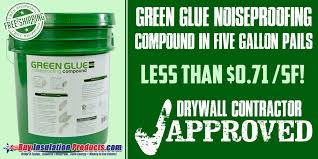 green glue between two layers of drywall vs factory damped