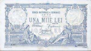 Bugün 1 dolar ne kadar? Banknote 1 000 Lei Romania 1909 1931 Issue Wor P 23a 8