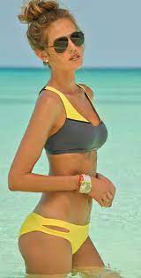 Pin By Dani Tella On Summer Grey Bikini Swimwear Trends Active Swimsuits