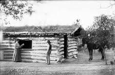 Ranch Post Office On Little Missouri View Of Log Building With Sod Roof A Man And A Woman Stand Beside It Hors Big Sky Country Photos Of The Week Old Photos