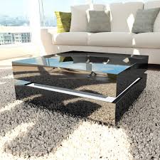 The quebec glass coffee table has been designed and developed right here in the uk. High Gloss Black Coffee Table With Led Lighting Tiffany Range Furniture123