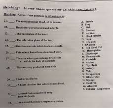 Check spelling or type a new query. Matching An Matching Answer These Questions In This Chegg Com
