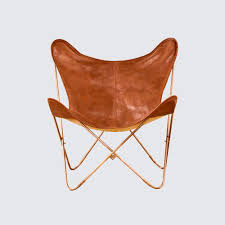 Palermo Copper Series Leather Butterfly Chair Leather Butterfly Chair Copper Homewares