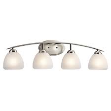3 light industrial bathroom vanity light farmhouse wall sconce glass shades. Kichler 45120ni Calleigh 4 Light 35 Wide Vanity Build Com