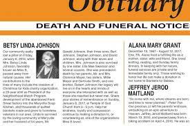 Check spelling or type a new query. Sample Obituary Formats Lovetoknow
