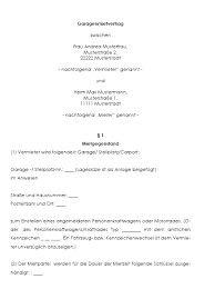 Ein garagenmietvertrag, der nicht mit einem wohnraummietvertrag verbunden ist, unterliegt nicht den bestimmungen zum kündigungsschutz aus dem wohnraummietrecht. Vorlagen De Muster Software Formulare Seit 2002