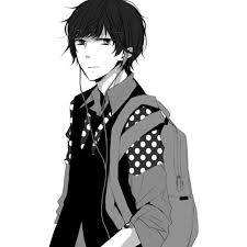 Black And White Anime Boy 