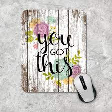 Floral Mousepad Quote Mouse Pad Watercolor Mouse Mat Custom Etsy Printable Designs Printable Artwork Mouse Pad
