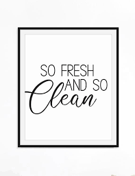 So Fresh And So Clean Art Printable Bathroom Quote Powder Etsy Bathroom Printables Printable Bathroom Signs Bathroom Quotes