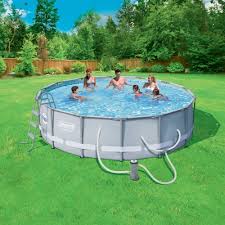 Coleman Power Steel 14 X 42 Frame Pool Set With Filter Pump Ladder Cover New Coleman Above Ground Swimming Pools Swimming Pools Pool