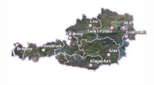 It includes country boundaries, major cities, major mountains in shaded relief, ocean depth in blue color gradient, along with many other features. Austria Cartographic Viewer Geamap Com View Maps Online With Digital Cartography