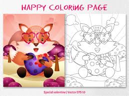 Check out cute red foxes and learn fascinating facts about some of nature's most resourceful creatures. A Cute Fox Coloring Pages Grafico Por Wijayariko Creative Fabrica