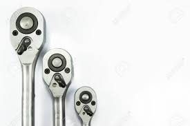 Three Socket Wrenches Of Different Sizes Arranged Vertically Stock Photo Picture And Royalty Free Image Image 34557974