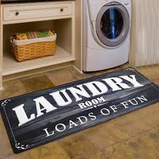 Want to make your own? Amazon Com Ustide Laundry Room Mat Loads Of Fun Rug Black And White Laundry Floor Mat Non Skid Washroom Mudroom Rubber Waterproof Farmhouse Washer Dryer Rug 20 X48 Furniture Decor