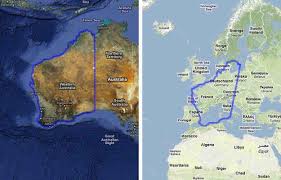 Western Australia Compared To Europe Western Australia Australian Maps Australia Map