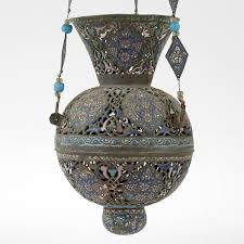 This hanging iron holder offers an everyday appeal to complement your favorite fragrance and give your décor a timeless touch. Antique Syrian Mosque Hanging Lamp Copper With Enamel 19th C Hanging Lamp Metal Working Antiques