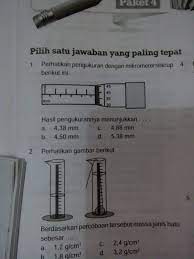 We did not find results for: Perhatikan Pengukuran Dgn Mikrometer Sekrup Berikut Ini Hasil Pengukurannya Brainly Co Id