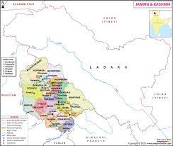 Kms only) and has a population of 12, 548,926 (2011 census). Jammu And Kashmir Map Union Territory Information Facts And Tourism