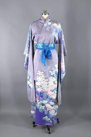 Check out our lavender kimono selection for the very best in unique or custom, handmade pieces from our robes shops. Vintage Kimono Robe Furisode Lavender Purple Floral Print Vintage Kimono Robe Vintage Kimono Purple Floral
