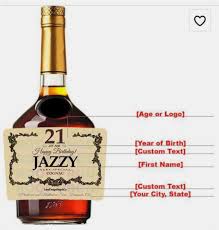 Pin By Antoinette Butler On Event Planning Birthday Labels Liquor Bottle Sizes Custom Labels