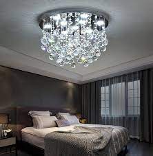 Modern Flush Mount Crystal Chandelier Fruit Shaped Ceiling Light In 2021 Bedroom Ceiling Light Crystal Ceiling Light Ceiling Lights
