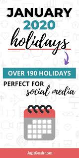 January 2021 Holidays Fun Weird And Special Dates For Social Media Social Media Content Calendar Social Media Calendar Social Media