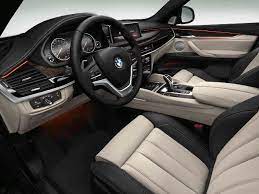 The 2015 Bmw X6 Xdrive35i Shown With Ivory White Black Bi Color Interior Design Package Carros Auto