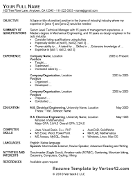 Free Resume Template For Microsoft Word