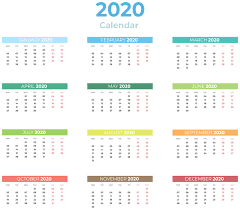 2020 Calendar Transparent Clipart Clip Art Free Clip Art Calendar