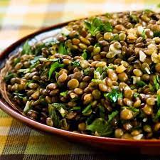 Lebanese Lentil Salad Recipe Yummly Recipe Lentil Recipes Parsley Recipes Healthy Recipes