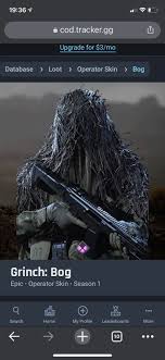 And finally, you get to see a lot of the region in a short time. The Bog Skin For Grinch Is An Actual Camo Version Of Blood In The Water But I Ve Never Seen It Before Does Anyone Have Any Clue How To Get This Skin It