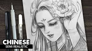 Use the mouse or finger (touch screen) to draw the character in the left square box, stroke by stroke. Draw Princess Chinese Semi Realistic Style L Huta Art Youtube