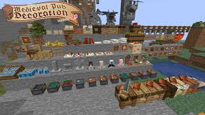 Decorlife miner crafting birthday party supplies serves 16, cute gamer party decorations for boys, complete pack includes tablecloth, hanging swirls. Nef S Medieval Decoration Mods Minecraft Curseforge