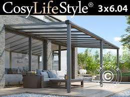 Diy patio kits for every lifestyle. Patio Cover Compact W Polycarbonate Roof 3x6 04 M Anthracite Dancovershop Bg