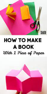 Follow these directions to learn how to contact paper books for school. How To Make A Book With One Piece Of Paper Teach Beside Me