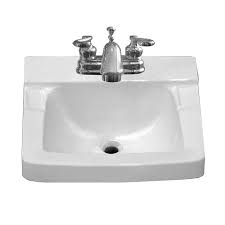 Shop Aquasource White Wall Mount Square Bathroom Sink With Overflow At Lowes Com Square Bathroom Sink Modern Bathroom Sink Sink