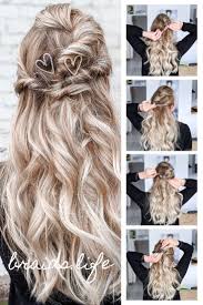 Frisur Valentinstag Halboffene Romantische Frisur Furs Date Romantische Frisuren Lassige Frisuren Mittellange Haare Flechten Anleitung