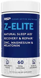 Amazon Com Rsp Nutrition Z Elite Natural Sleep And Recovery Supplement With Melatonin Magnesium Zinc For Sleep Aid And Muscle Recovery 180 Caps Packaging May Vary 8 6 Ounce Health Personal Care