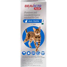 Just two doses provide full year protection against fleas and paralysis ticks. Bravecto Plus Topical Solution For Cats Greater Than 6 2 13 8 Lbs 2 Month Supply Petco