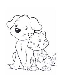 Dog cat coloring pages png 1000 700 dog pictures to color dog coloring book dog coloring page. Cat And Dog Being Best Friends High Quality Free Coloring Page From The Category Dogs And Puppies Dog Coloring Page Cat Coloring Page Animal Coloring Pages
