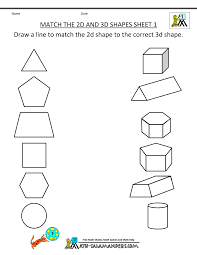 Comprehending solid shapes in relation to 2d shapes is what awaits your kindergarten, grade 1, and grade 2 kids. 3d Shapes Worksheets