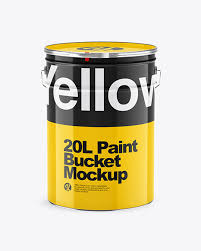Download 20l Glossy Paint Bucket Mockup In Bucket Pail Mockups On Yellow Images Object Mockups Yellowimages Mockups