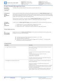 Quality Assurance Plan For Construction Free And Customisable Template