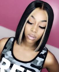 Bly mongolian afro kinky curly human hair 3 bundles (10 12 14inches) unprocessed hair weave weft big hair for black women natural color. Quick Weave Bob With Blonde Highlights Black Hair Tribe