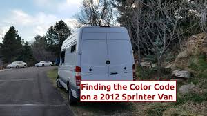 Where To Find Color Code Paint Code On Ncv3 Sprinter Van Youtube