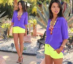 Short Amarillo Neon Moda Moda Estilo Ropa
