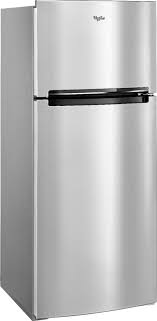 Get free shipping on qualified whirlpool refrigerators or buy online pick up in store today in the appliances department. Whirlpool 17 7 Cu Ft Top Freezer Refrigerator Monochromatic Stainless Steel Wrt518szfm Best Buy