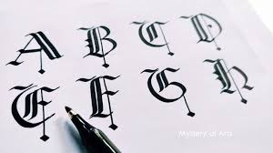Calligraphy fonts are more artistic than the average font, often using a script style to emulate the look of handwriting. Gothic Uppercase Tutorial Capital Letters How To Write A To Z Gothic Calligraphy Fonts Youtube