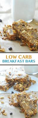 Low Carb Peanut Butter Breakfast Bars Recipe Peanut Butter Breakfast Bar Low Carb Breakfast Low Carb Sweets