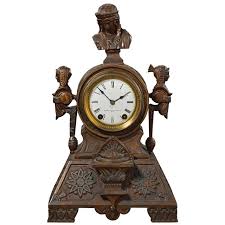 Mid-19th Century Antique Seth Thomas Sons & Co Bronze Mantel Clock